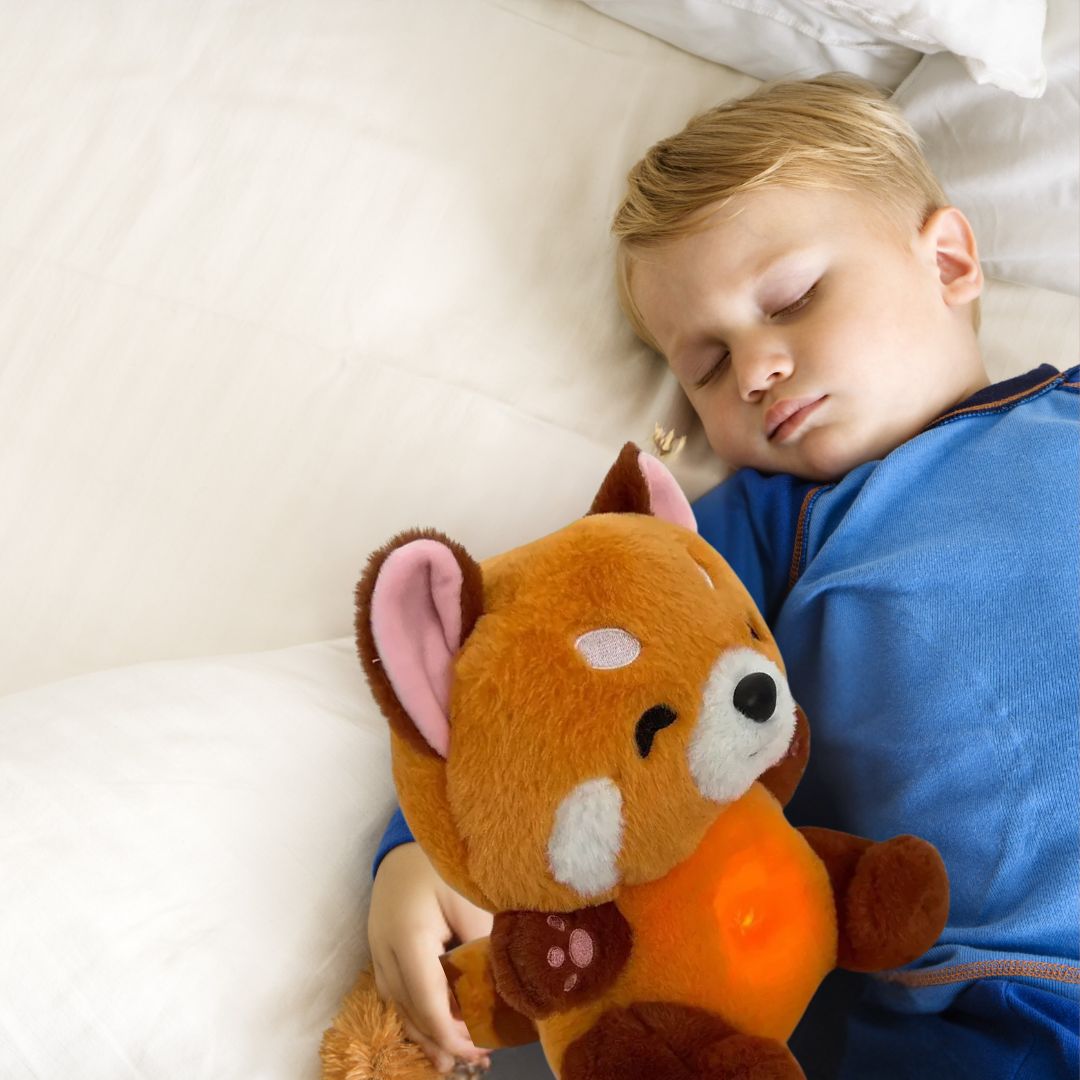 Ademende Rode Panda Knuffel Met Slaapliedjes - KidsKorner