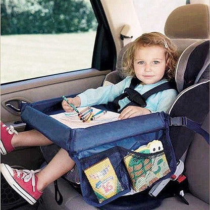 Auto Reistafel Kind Voor Autostoel Met Opbergvakken - KidsKorner