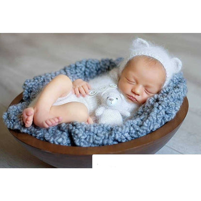 Baby Muts Met Berenoren En Knuffelbeertje Set - KidsKorner