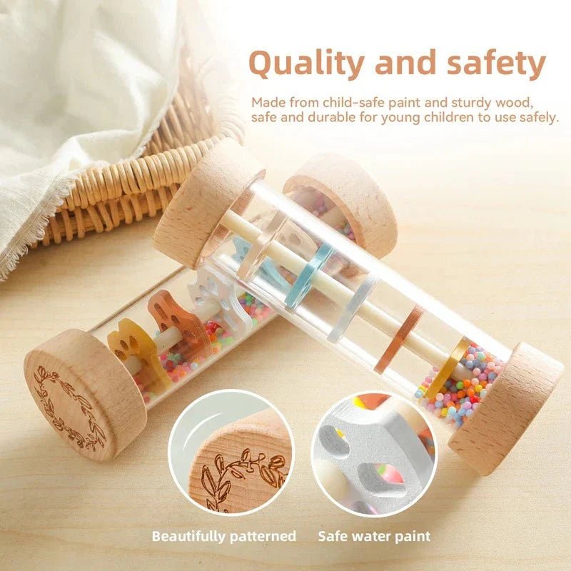 Baby Rain Stick Regenmuziek Rammelaar - KidsKorner