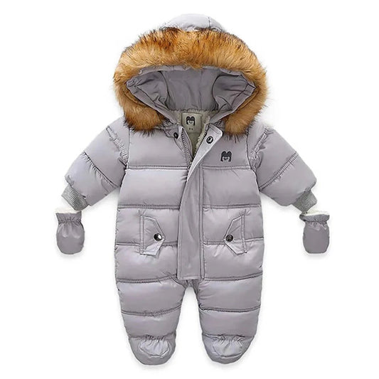 Baby Sneeuwpak Met Capuchon En Wantjes - KidsKorner