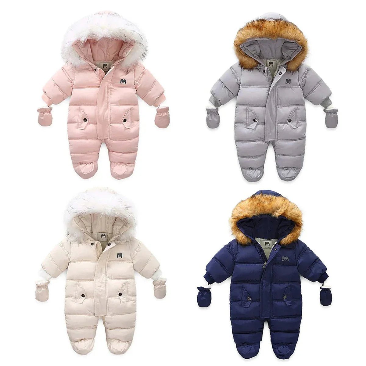 Baby Sneeuwpak Met Capuchon En Wantjes - KidsKorner