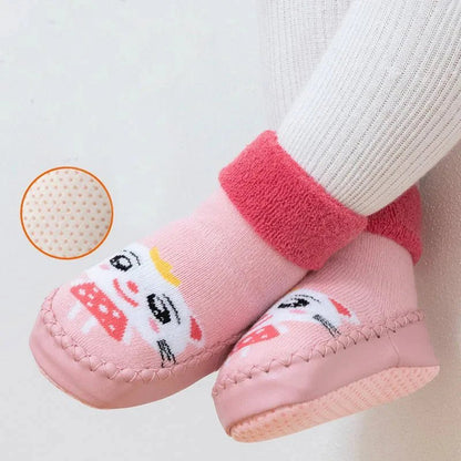 Babyslofjes Antislip Met Zachte Zool – Sok Schoentjes Roze - KidsKorner