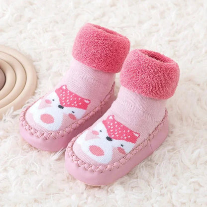 Babyslofjes Antislip Met Zachte Zool – Sok Schoentjes Roze - KidsKorner