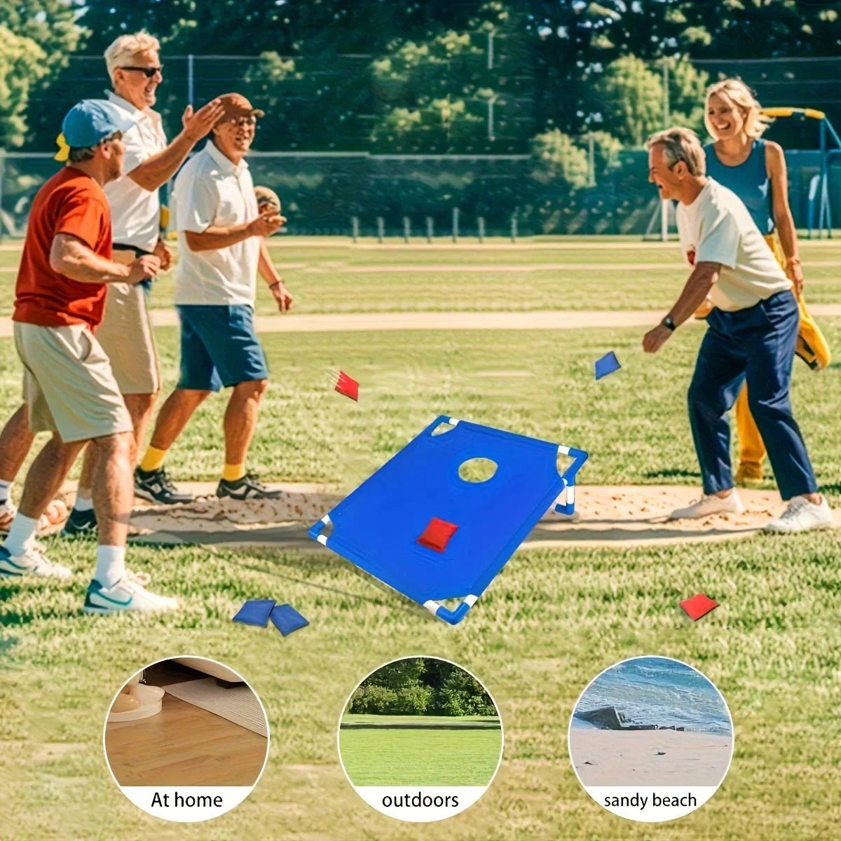 Cornhole Zakgooispel Set | Inklapbaar Met 6 Zakjes - KidsKorner