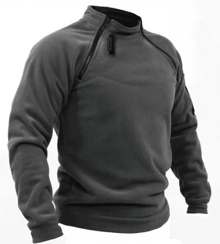Damian Heren Fleece Trui Sweater Met Schouderrits - Liovano