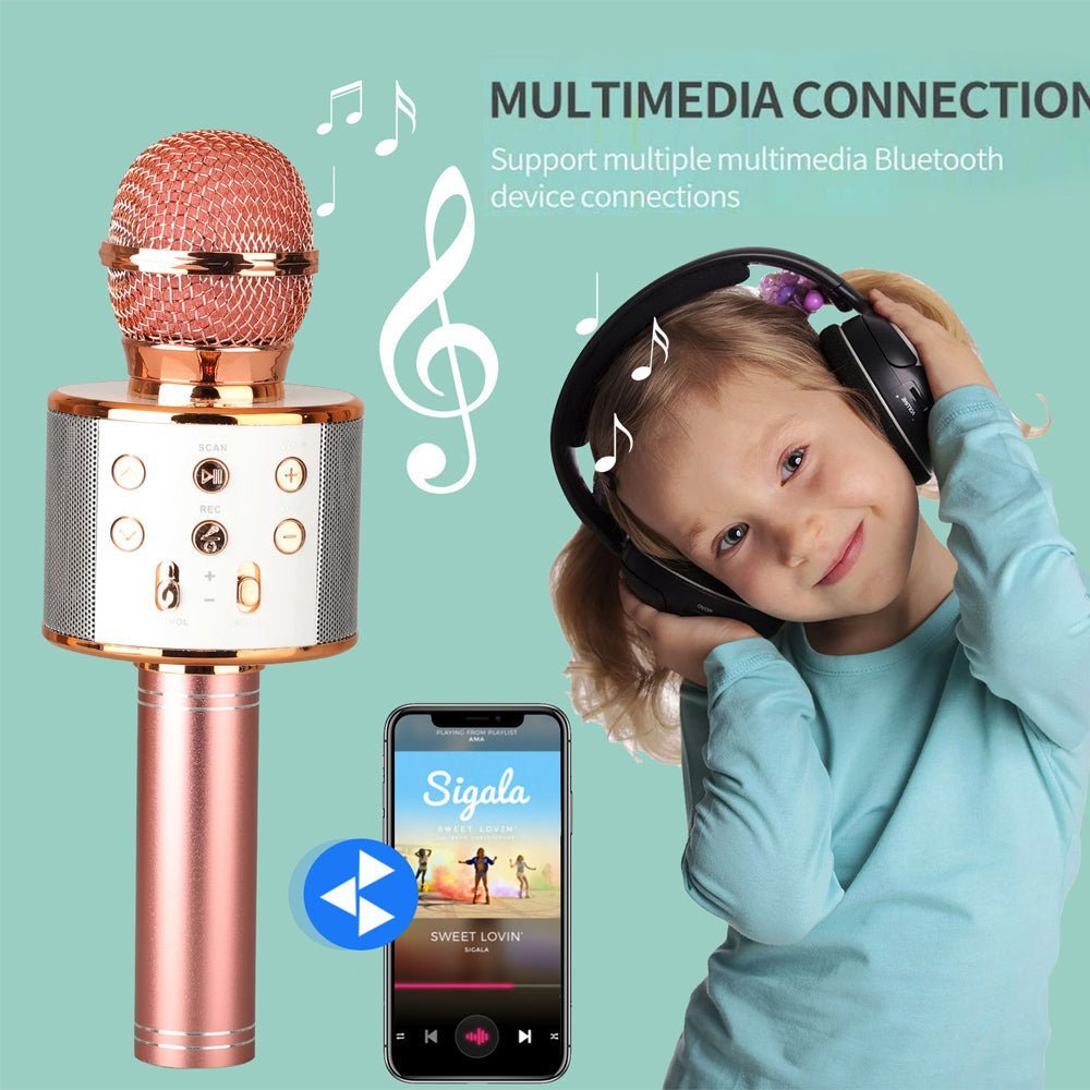 Draadloze Karaoke Microfoon Met Bluetooth En Speaker | Oplaadbaar 1500 mAh - KidsKorner