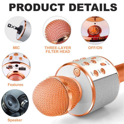 Draadloze Karaoke Microfoon Met Bluetooth En Speaker | Oplaadbaar 1500 mAh - KidsKorner