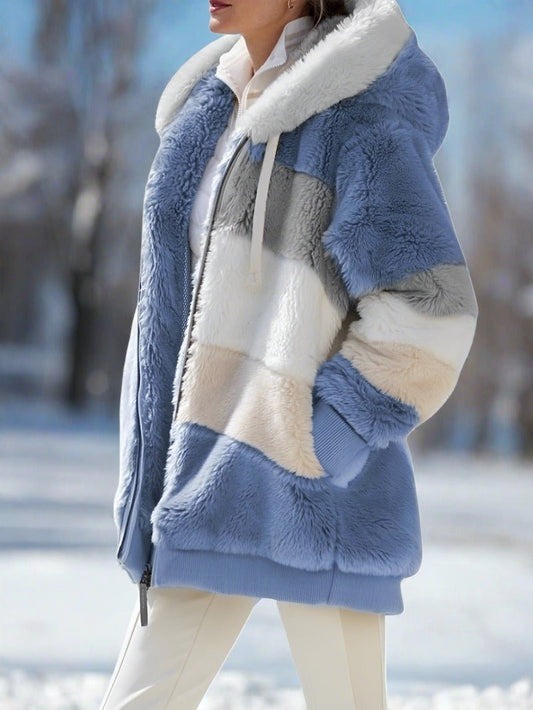 Elara Dames Teddy Jas | Fleece Vest Met Capuchon - Liovano