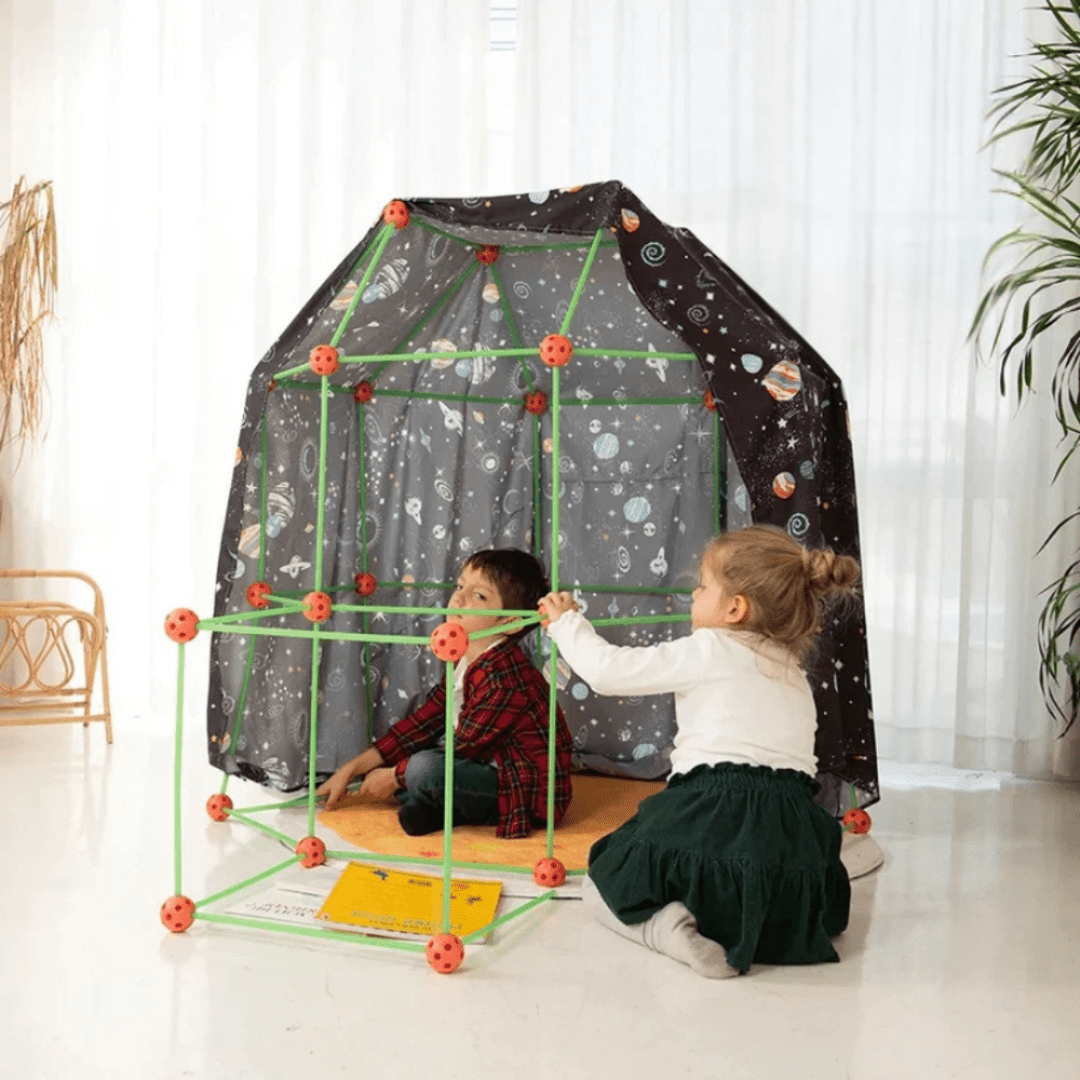 Fort Bouwset Voor Kinderen – 88 Delig Met Stokken En Ballen Inclusief Doek | Vanaf 3 Jaar - KidsKorner