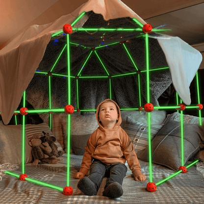 Fort Bouwset Voor Kinderen – 88 Delig Met Stokken En Ballen Inclusief Doek | Vanaf 3 Jaar - KidsKorner