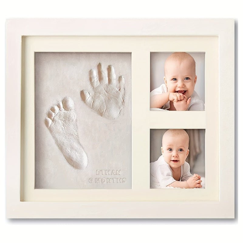 Hand - En Voetafdruk Kit Baby – Houten Fotolijst Met Niet - Giftige Klei Voor Peuter - KidsKorner
