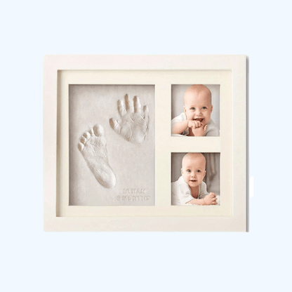 Hand - En Voetafdruk Kit Baby – Houten Fotolijst Met Niet - Giftige Klei Voor Peuter - KidsKorner