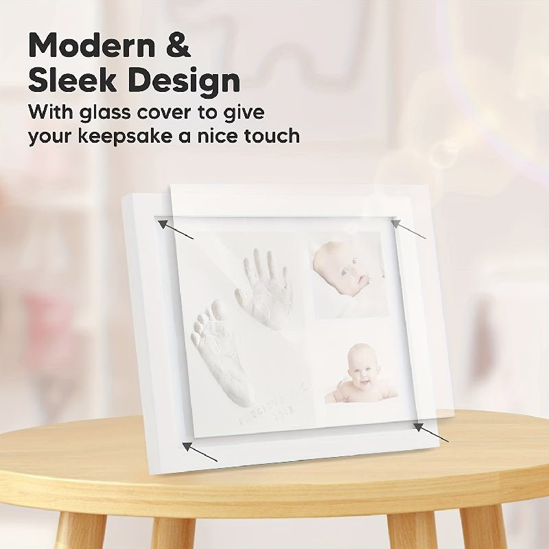 Hand - En Voetafdruk Kit Baby – Houten Fotolijst Met Niet - Giftige Klei Voor Peuter - KidsKorner