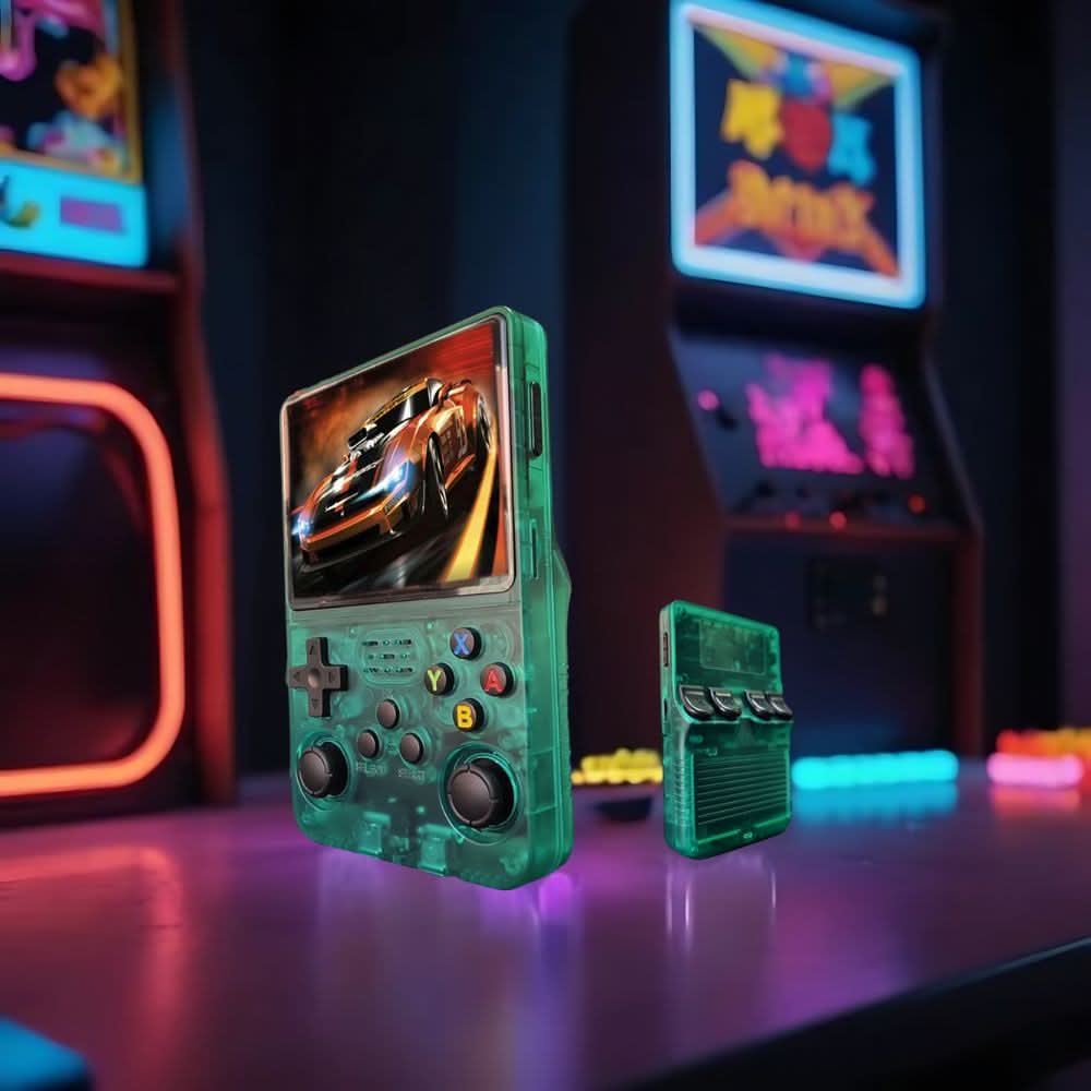 Handheld Spelcomputer | 3,5" IPS Scherm, 64GB, 10.000 Spellen, Oplaadbaar - KidsKorner