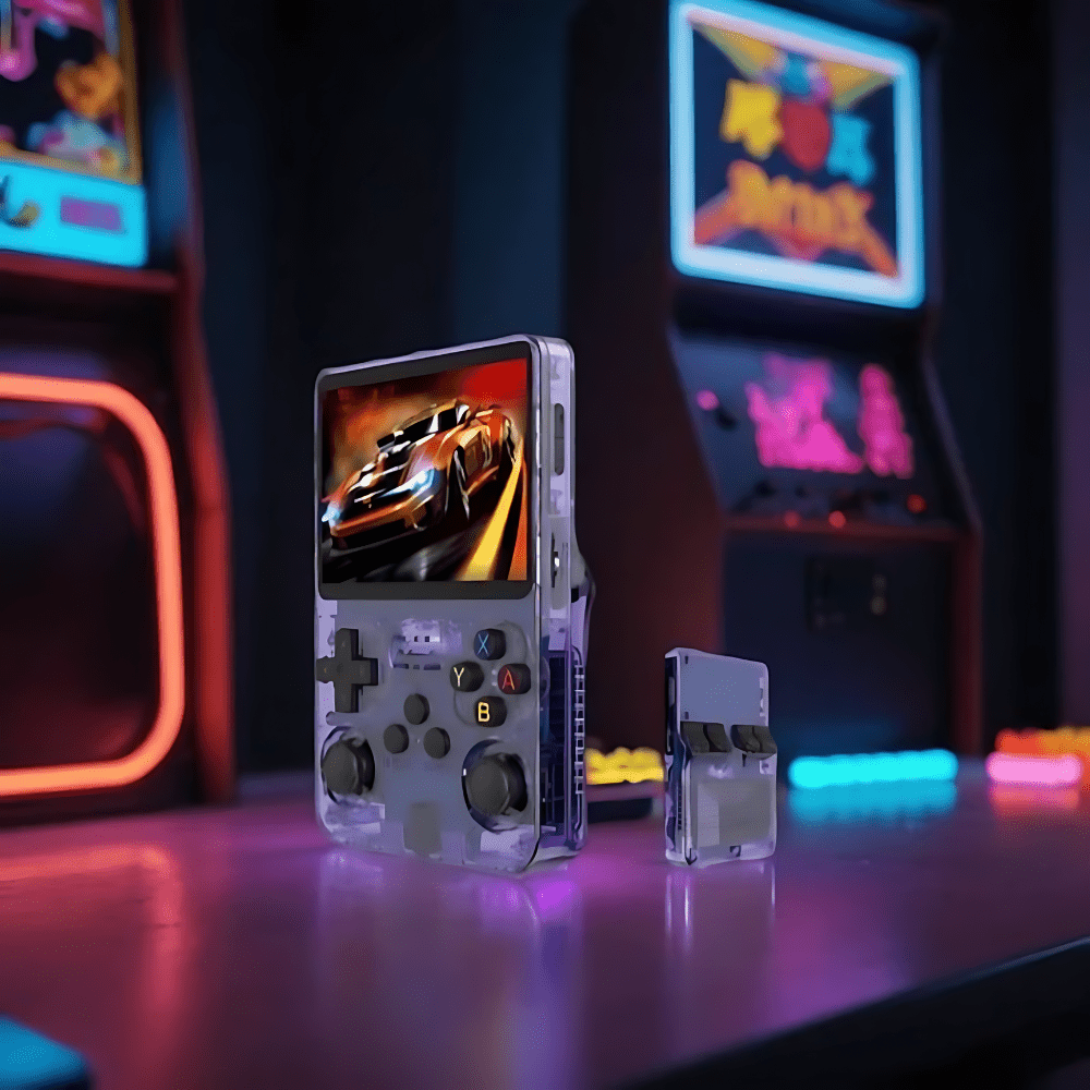 Handheld Spelcomputer | 3,5" IPS Scherm, 64GB, 10.000 Spellen, Oplaadbaar - KidsKorner