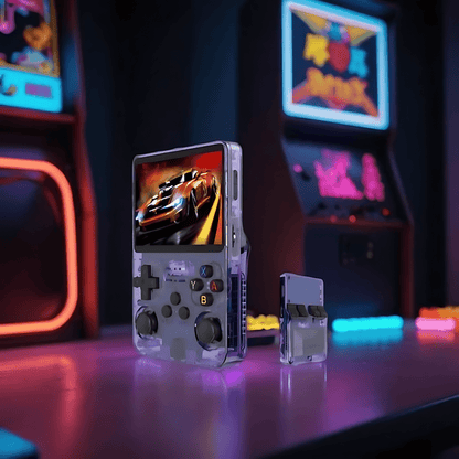 Handheld Spelcomputer | 3,5" IPS Scherm, 64GB, 10.000 Spellen, Oplaadbaar - KidsKorner