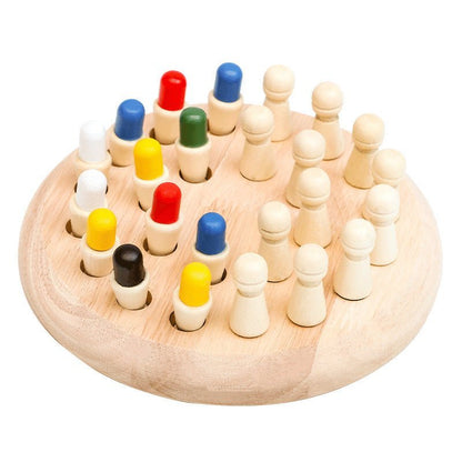 Houten Memory Schaakspel voor Kinderen – Geheugenspel - KidsKorner