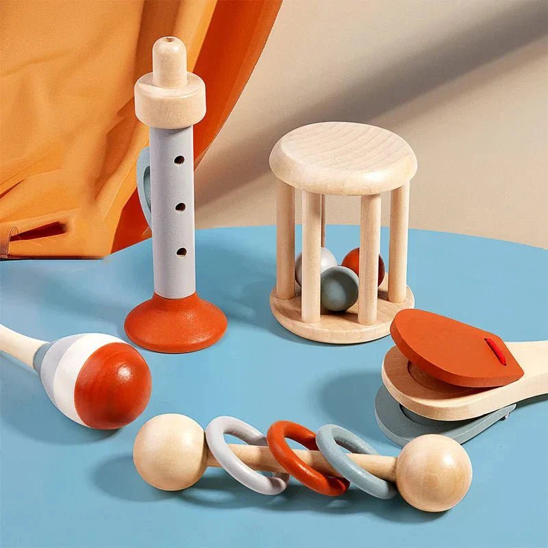Houten Muziek Speelgoed Set 5 - Delig Voor Peuters - KidsKorner