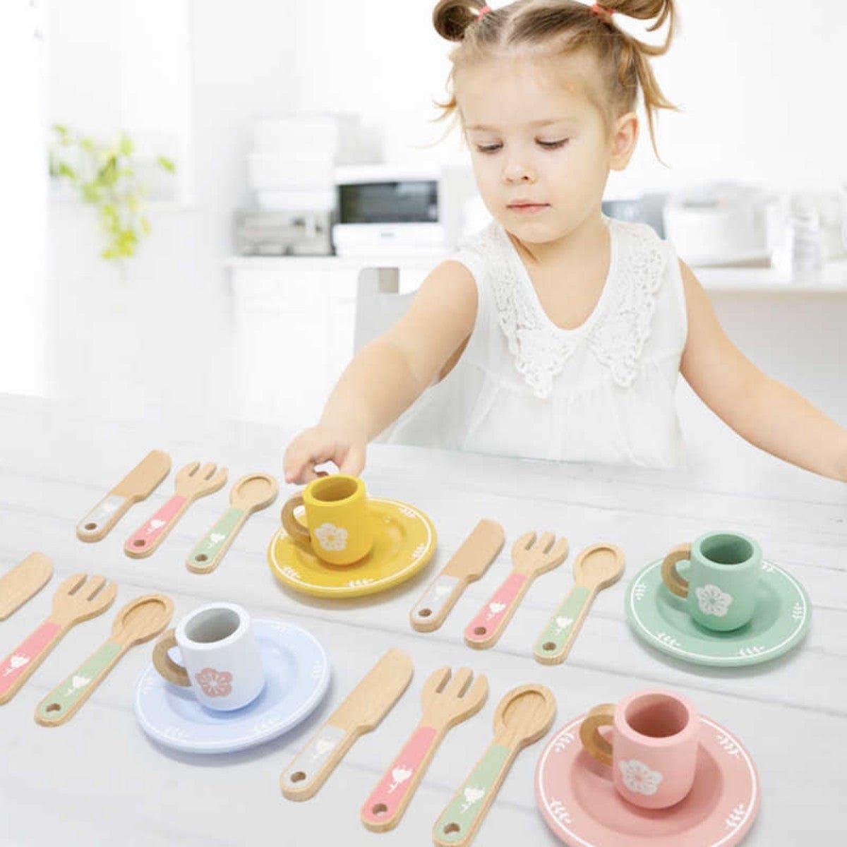 Houten Speelkeuken Accessoires Set 22 - Delig Speelservies Voor Kinderen - KidsKorner