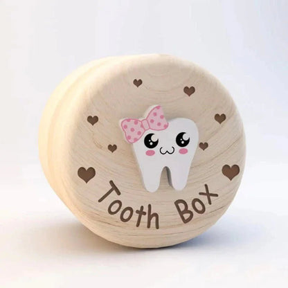 Houten Tandendoosje Voor Melktandjes Met Tandenfee Design - KidsKorner