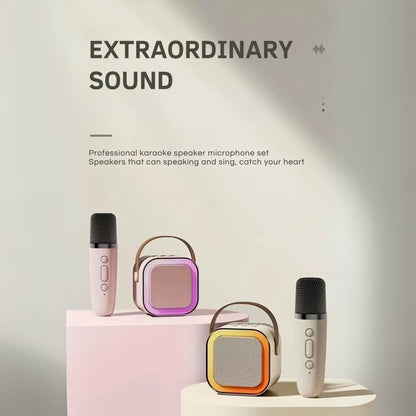 Karaoke Set Voor Kinderen | Draadloze Bluetooth Speaker Met Led Lichten En Microfoon - KidsKorner