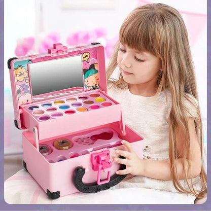 Kinder Make - Up Koffer Met Spiegel – Speel Make - Up Set Voor Meiden - KidsKorner