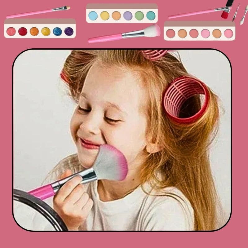 Kinder Make - Up Koffer Met Spiegel – Speel Make - Up Set Voor Meiden - KidsKorner
