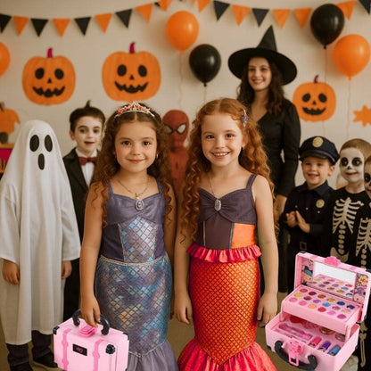 Kinder Make - Up Koffer Met Spiegel – Speel Make - Up Set Voor Meiden - KidsKorner