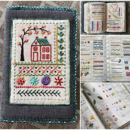 Kinder Naaiset & Borduurboek - Handwerkset Met Garen - 6+ Jaar - KidsKorner