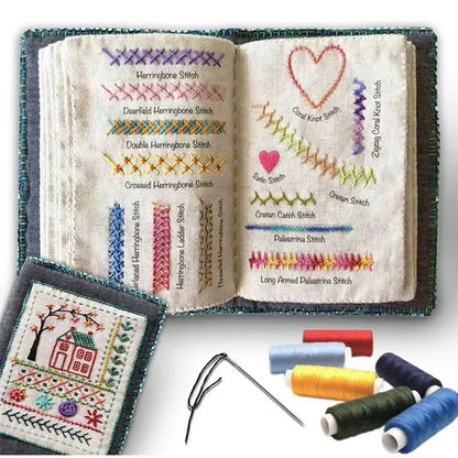 Kinder Naaiset & Borduurboek - Handwerkset Met Garen - 6+ Jaar - KidsKorner