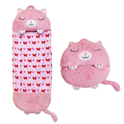 Kinder Slaapzak Met Knuffel - Knuffelkussen 2 - in - 1 - 3 Tot 8 Jaar - KidsKorner