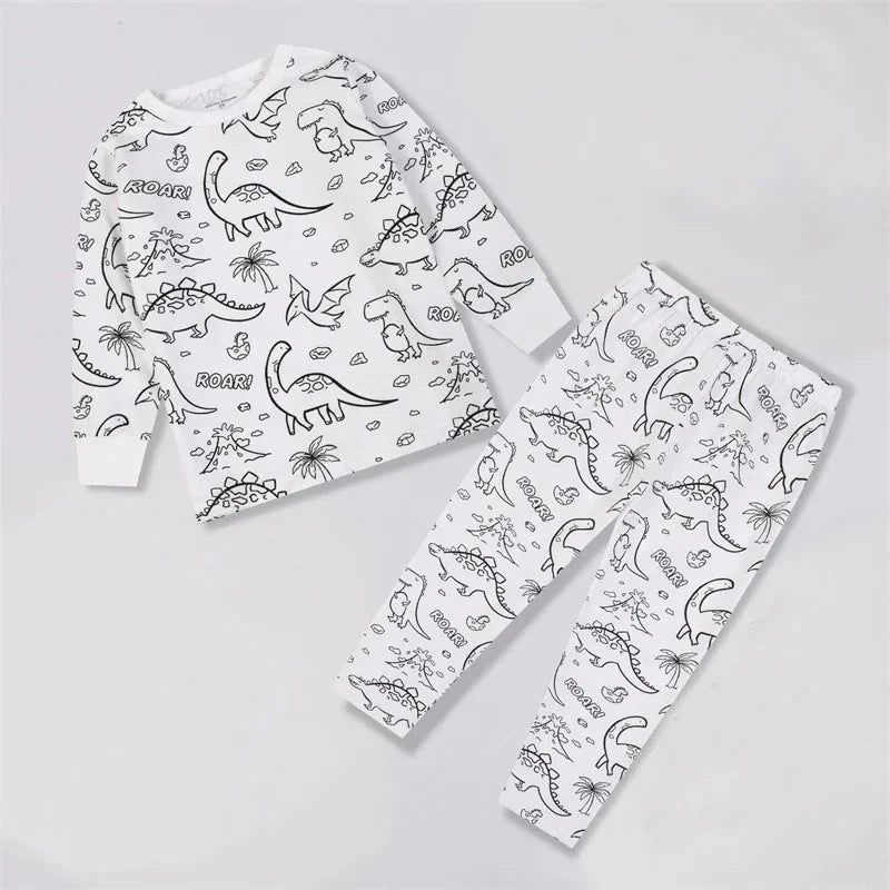 Kleur Je Eigen Kinderpyjama Set 2 - Delig - KidsKorner