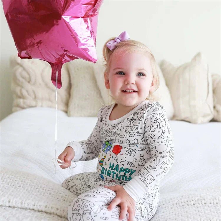 Kleur Je Eigen Kinderpyjama Set 2 - Delig - KidsKorner
