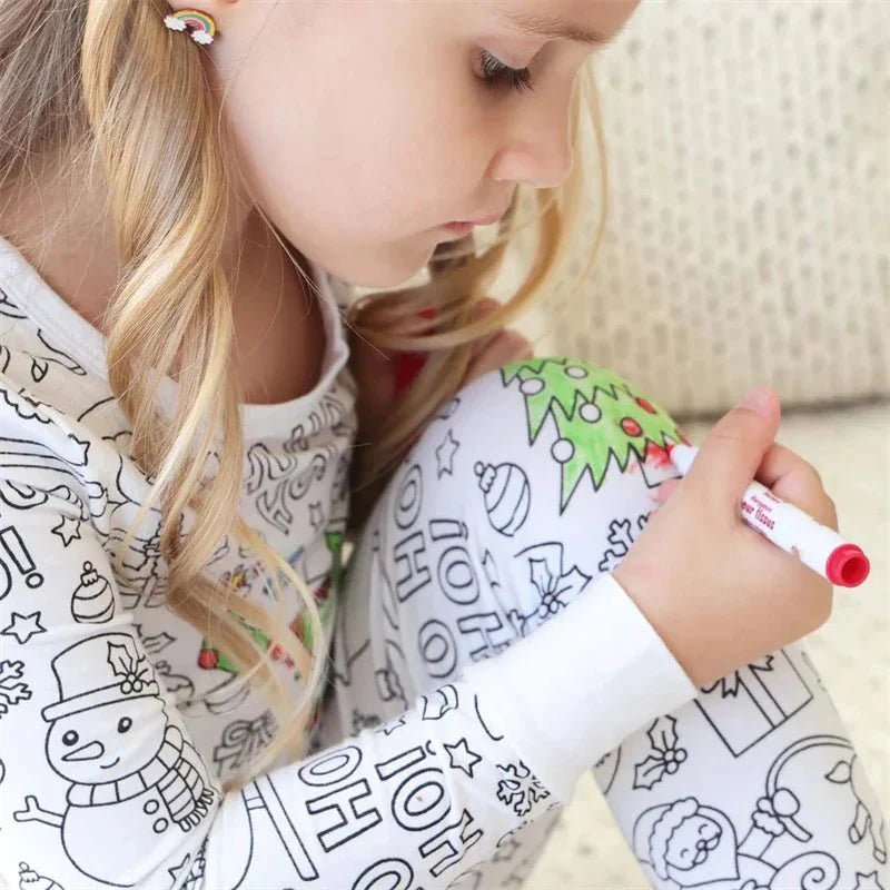 Kleur Je Eigen Kinderpyjama Set 2 - Delig - KidsKorner