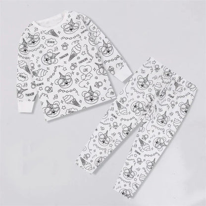 Kleur Je Eigen Kinderpyjama Set 2 - Delig - KidsKorner