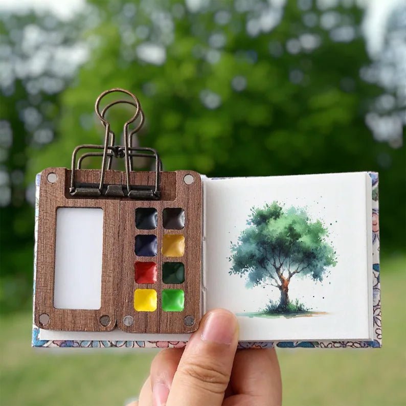 KleurKlip Mini Aquarelset Voor Onderweg Met Mengpalet - KidsKorner