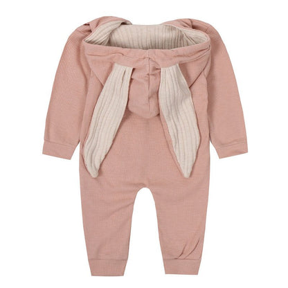 Konijnenoren Baby Romper Met Capuchon En Rits - KidsKorner