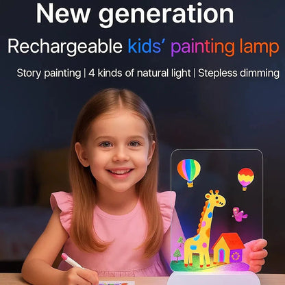 LED Tekenbord - Verlicht Tekenpaneel - 3 Tot 10 Jaar - KidsKorner