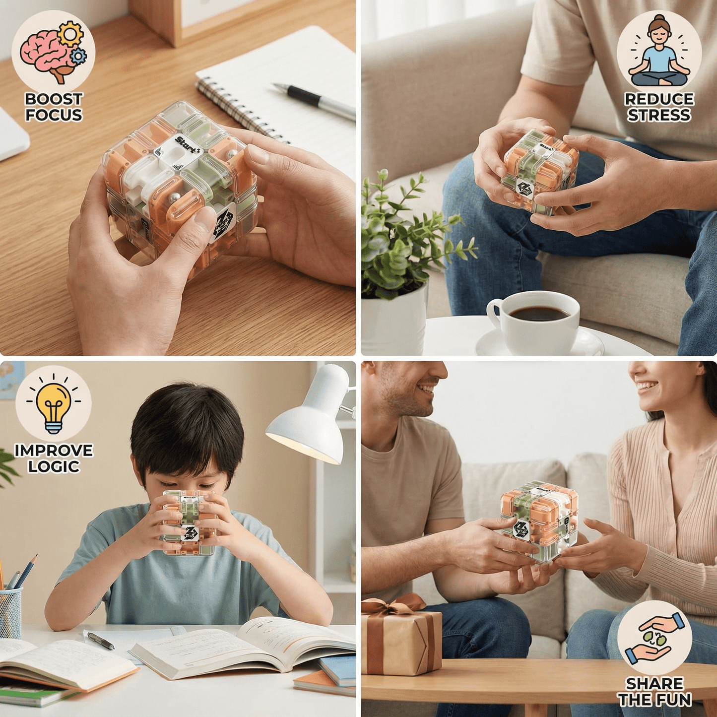 MazeVentro 3D Doolhof Kubus - Labyrint Puzzel Breinbreker - KidsKorner
