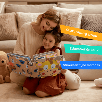 Montessori Activiteitenboek Dieren - Busy Book Vilt - 2 Tot 4 Jaar - KidsKorner