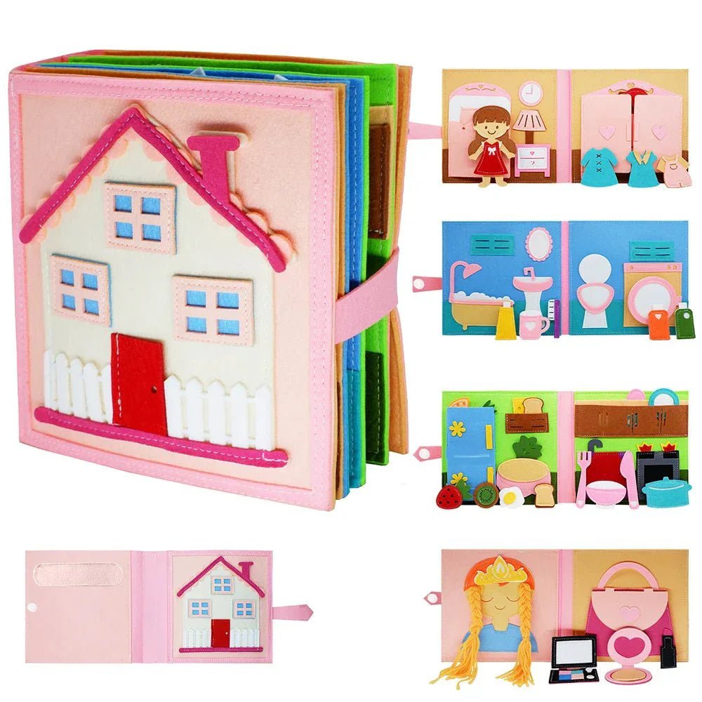 Montessori Activiteitenboek Vilt - Busy Book - 3 Tot 6 Jaar - KidsKorner