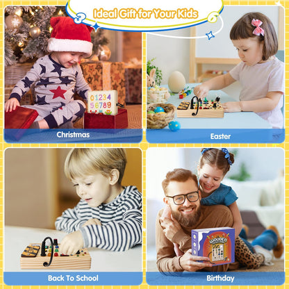 Montessori Activiteitenbord Met LED - Sensorisch Speelgoed Voor Kinderen - KidsKorner
