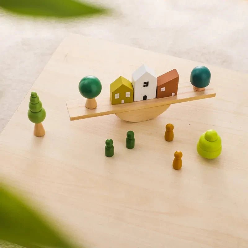 Montessori Balansplank Hout – Evenwicht Stapelspel - KidsKorner