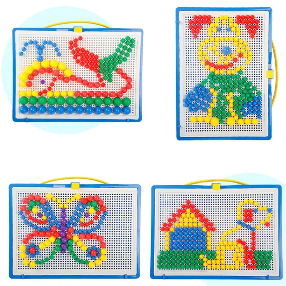 Montessori Mozaïek Bord Met Pinnen Voor Kinderen - KidsKorner