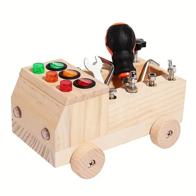 Montessori Schroefbord - Motoriek Speelgoed Met Schroeven - 3 Tot 6 Jaar - KidsKorner