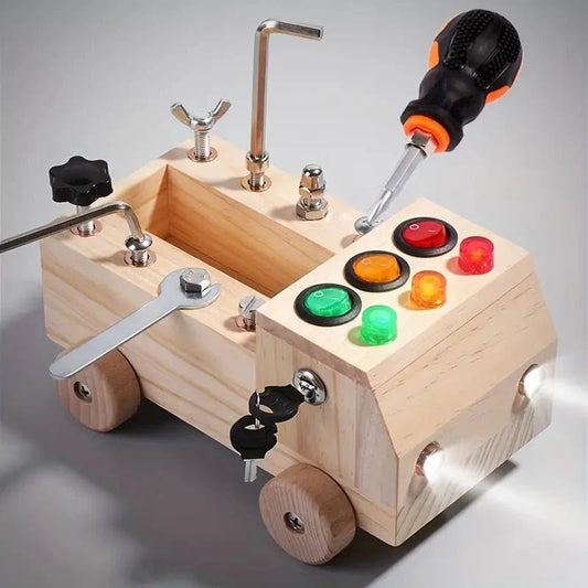 Montessori Schroefbord - Motoriek Speelgoed Met Schroeven - 3 Tot 6 Jaar - KidsKorner