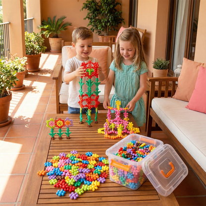 Montessori Sneeuwvlok Bouwblokken – Creatief Constructiespeelgoed - KidsKorner