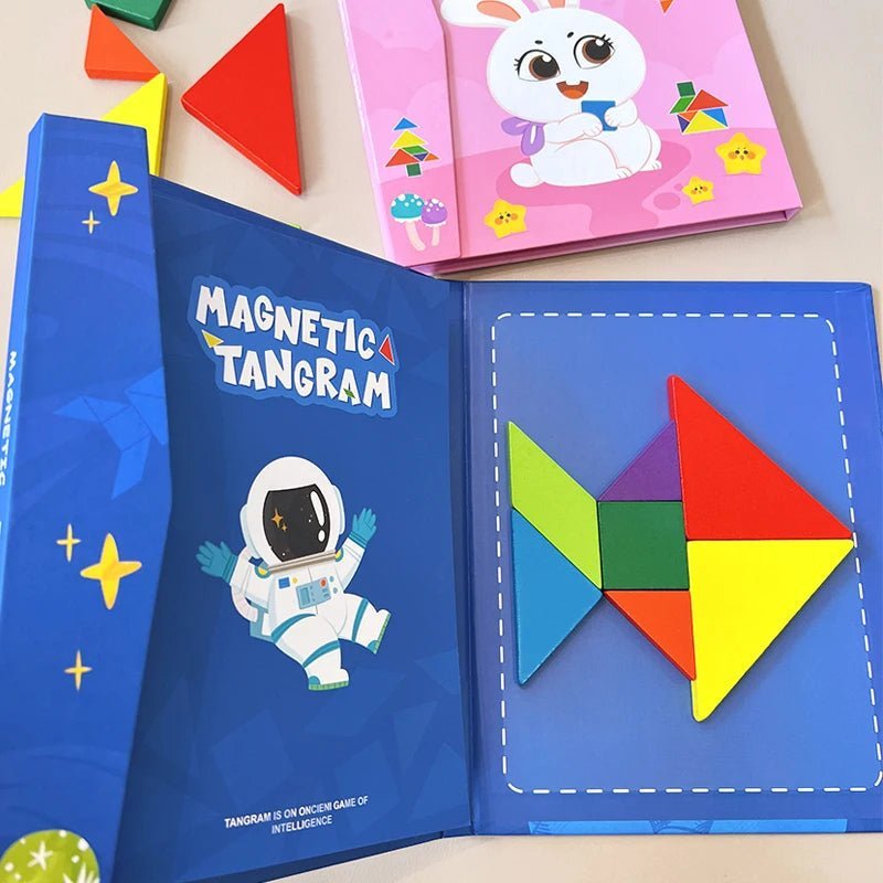 Montessori Tangram Puzzel Magnetisch Boek Educatief - KidsKorner
