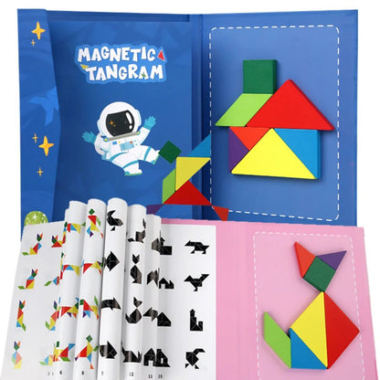 Montessori Tangram Puzzel Magnetisch Boek Educatief - KidsKorner